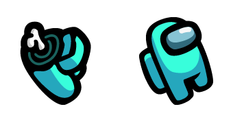 Cyan Dead Body Cursor Pack