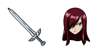 Fairy Tail Erza Scarlet & Heart Kreuz Sword Cursor Pack