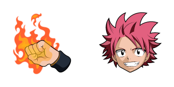 Fairy Tail Natsu Dragneel & Fire Fist Cursor Pack