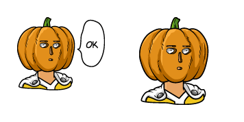 One-Punch Man Saitama Pumpkin Head Cursor Pack