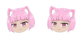 Anime Girl with Cat Ears Cursor Pack