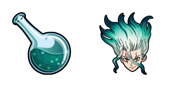 Dr. Stone Senku Ishigami & Chemical Flask Cursor Pack