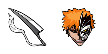 Bleach Ichigo Kurosaki & Zangetsu Sword Cursor Pack