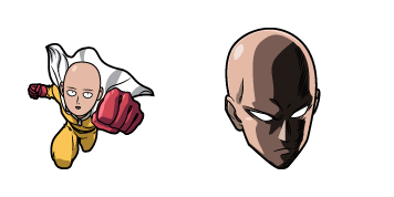 One-Punch Man Saitama Flying Cursor Pack