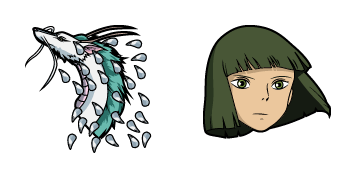 Spirited Away Haku Dragon Cursor Pack