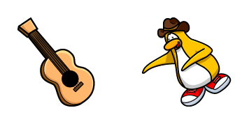 Club Penguin Franky & Guitar cute cursor