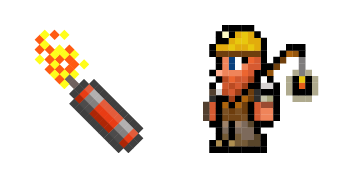 Pack de curseurs Terraria Demolitionist & Dynamite Pixel