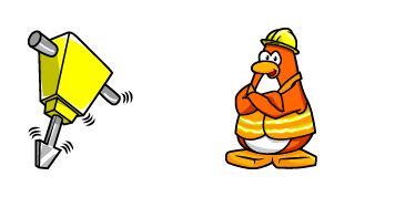 Pack de curseurs Club Penguin Rory & Jackhammer