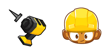 Pack de curseurs BTD6 Engineer Monkey & Nailgun