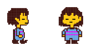 Undertale Frisk Pixel Cursor Pack