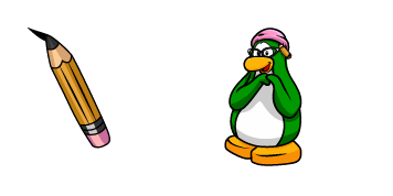 Pack de curseurs Club Penguin Aunt Arctic & Pencil