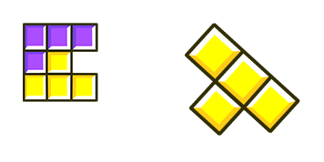 Tetris L & T Blocks Animated cute cursor