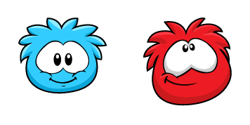 Pack de curseurs Club Penguin Blue & Red Puffles