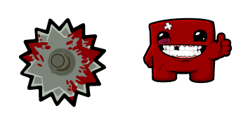Super Meat Boy & Saw Blade Animated