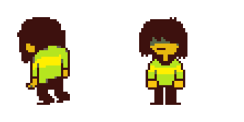 Undertale Chara with a Knife Pixel Animated cute cursor