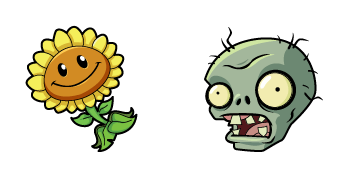 Pack de curseurs Plants vs. Zombies Sunflower & Zombie