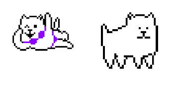 Undertale Annoying Dog Bikini Pixel Animated cute cursor
