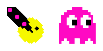 Pac-Man & Pinky Animated cute cursor
