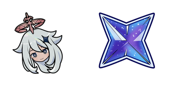 Genshin Impact Paimon & Masterless Starglitter cute cursor