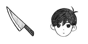 Omori & Knife Animated cute cursor