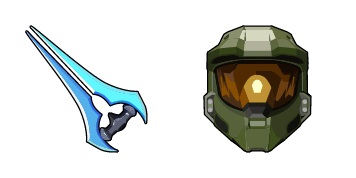 Halo Master Chief & Energy Sword Cursor Pack