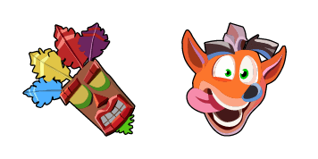 Pack de curseurs Crash Bandicoot & Aku Aku Mask