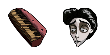 Emily the Corpse Bride Victor & Piano Animated cute cursor