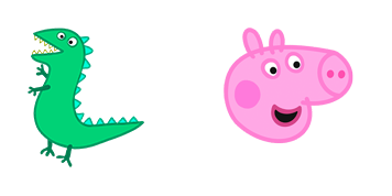 Peppa Pig George & Mr. Dinosaur Cursor Pack