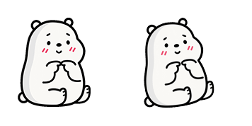 We Bare Bears Ice Bear Uwu Cursor Pack