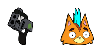 Final Space Little Cato & Gun Cursor Pack