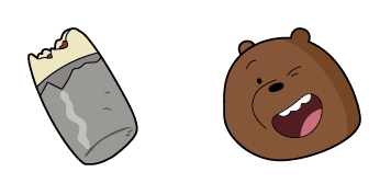 We Bare Bears Grizzly Bear & Food Cursor Pack