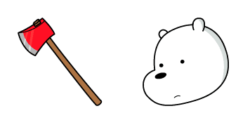 We Bare Bears Ice Bear & Axe Cursor Pack