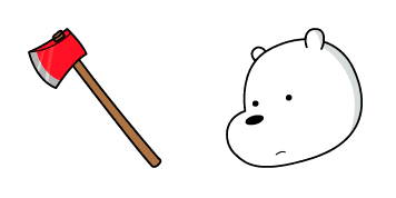 We Bare Bears Ice Bear & Axe cute cursor