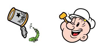 Popeye the Sailor Popeye & Spinach Cursor Pack