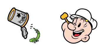 Popeye the Sailor Popeye & Spinach Animated cute cursor