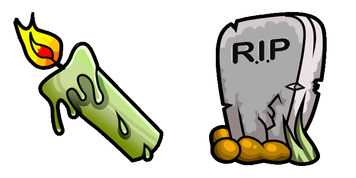 Halloween: Candle and Grave Cursor Pack