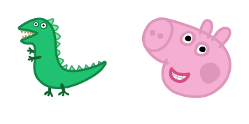 Peppa Pig George Pig & Mr. Dinosaur cute cursor