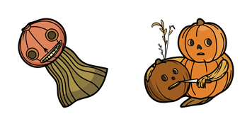 Over The Garden Wall Enoch & Pumpkin Man Cursor Pack