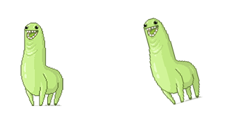 Bunchie The Green Llama Meme Animated