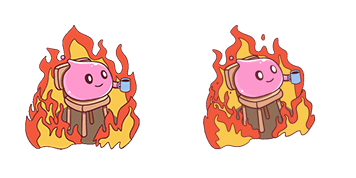 Slimes Squishiverse This Is Fine Meme Cursor Pack