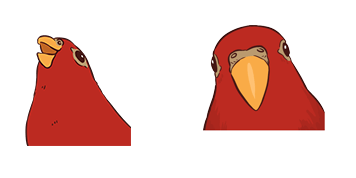 Red Bird Laughing Then Staring Meme Cursor Pack