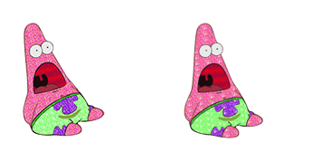 Glitters Surprised Patrick Meme Animated