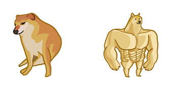 Swole Doge vs. Cheems Meme Cursor Pack