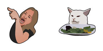 Woman Yelling at a Cat Meme Cursor Pack