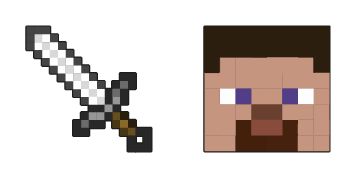 Minecraft Iron Sword & Steve