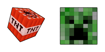 Paquete de Cursores Minecraft TNT & Creeper