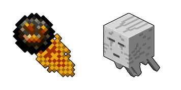 Paquete de Cursores Minecraft Ghast Fireball & Ghast