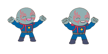 Happy Drax the Destroyer Chibi Animated