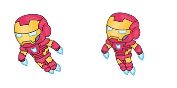 Flying Iron Man Chibi Cursor Pack