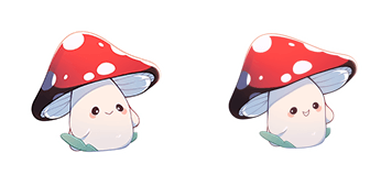 Cute Fly Agaric Jumping Animated